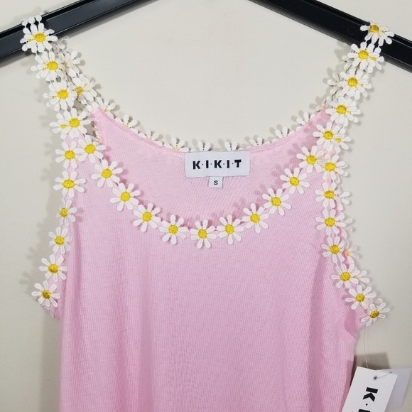 KIKIT Embroidered Daisy Pajamas Short Set - 2 Pc. Loungewear - Picture 1 of 10